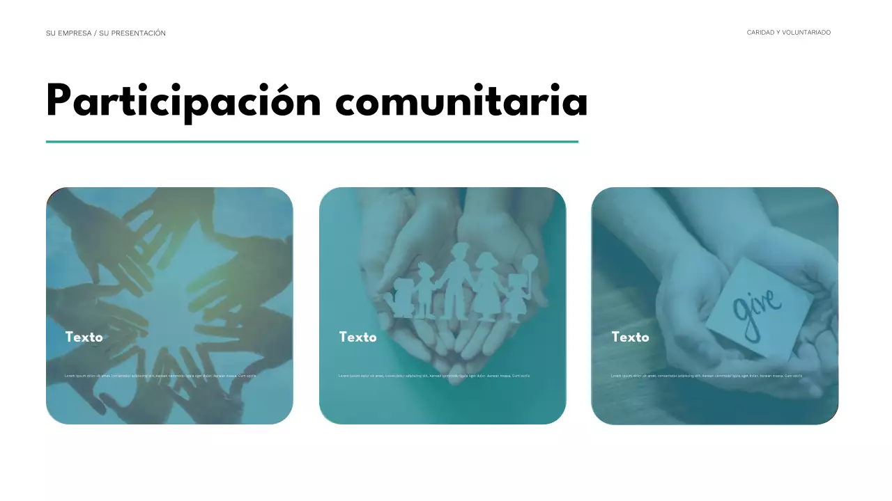 Presentación benéfica minimalista de menta