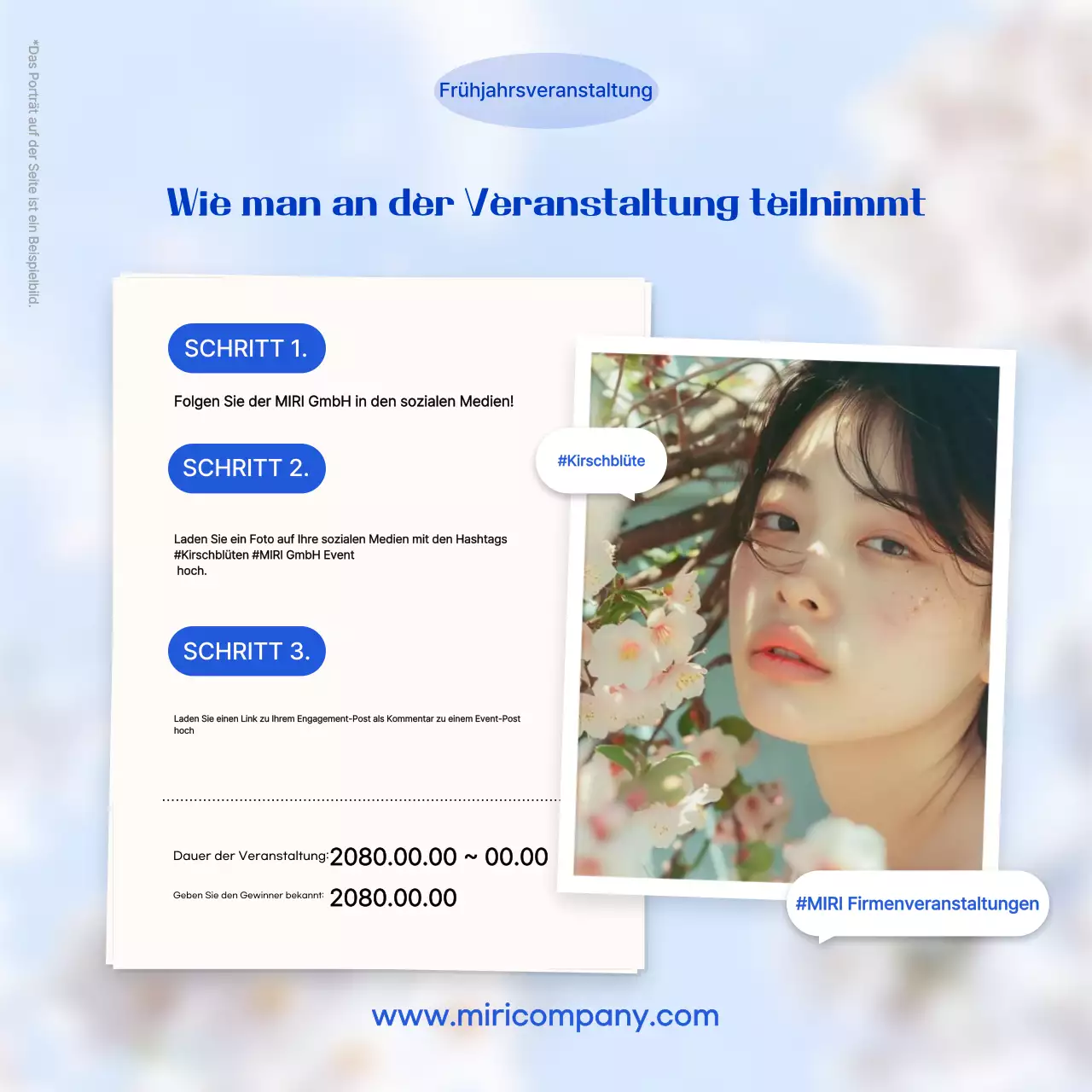 Sky Blue Modern Event-Werbung