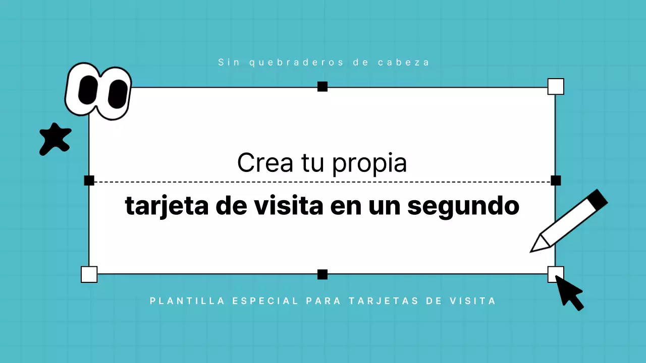 Tarjeta de presentación de diseño simple en color azul cielo