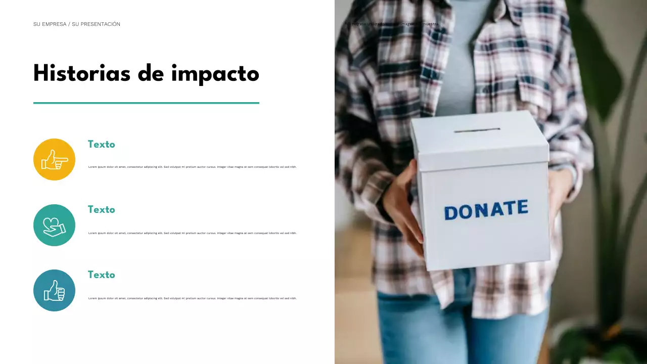 Presentación benéfica minimalista de menta