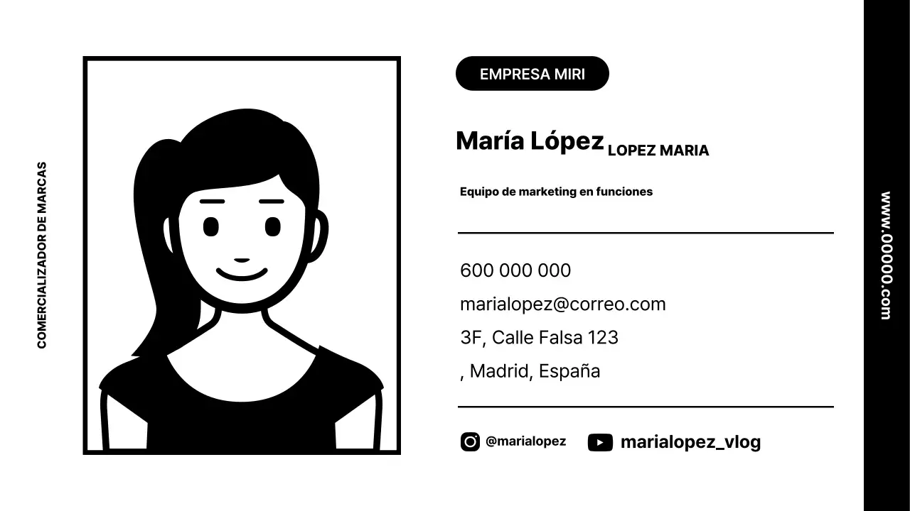 Tarjeta de presentación de diseño simple en color azul cielo