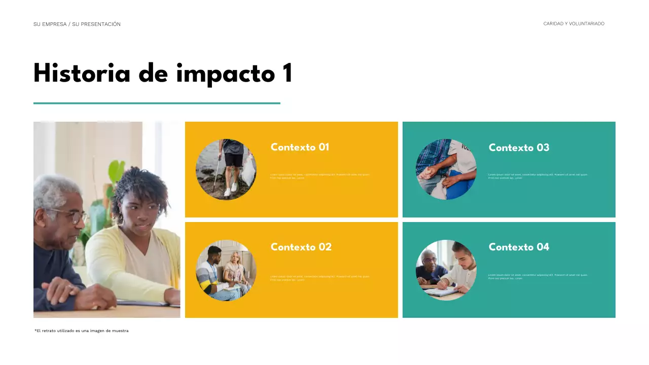 Presentación benéfica minimalista de menta