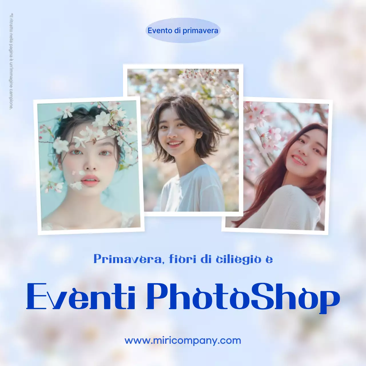 Promozione evento moderno blu cielo