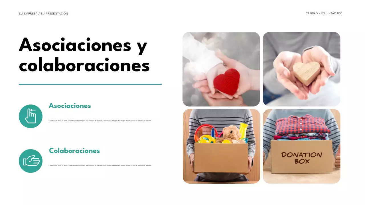 Presentación benéfica minimalista de menta