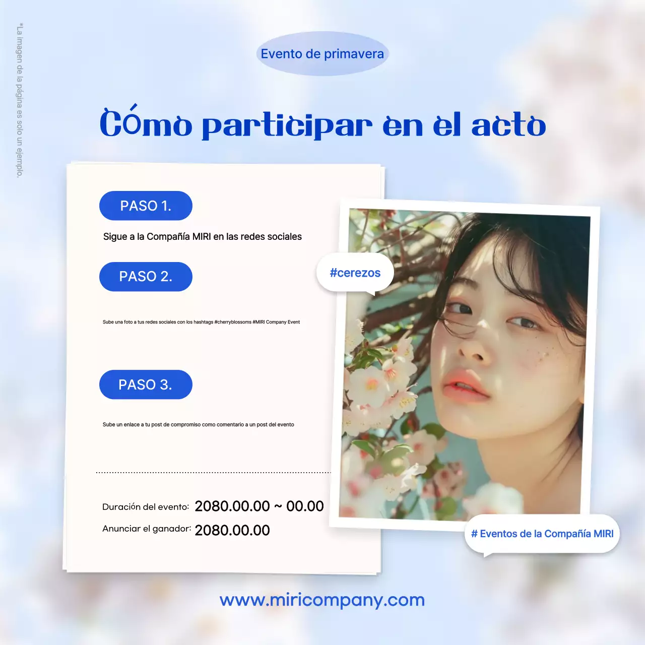 Promoción de eventos modernos Sky Blue