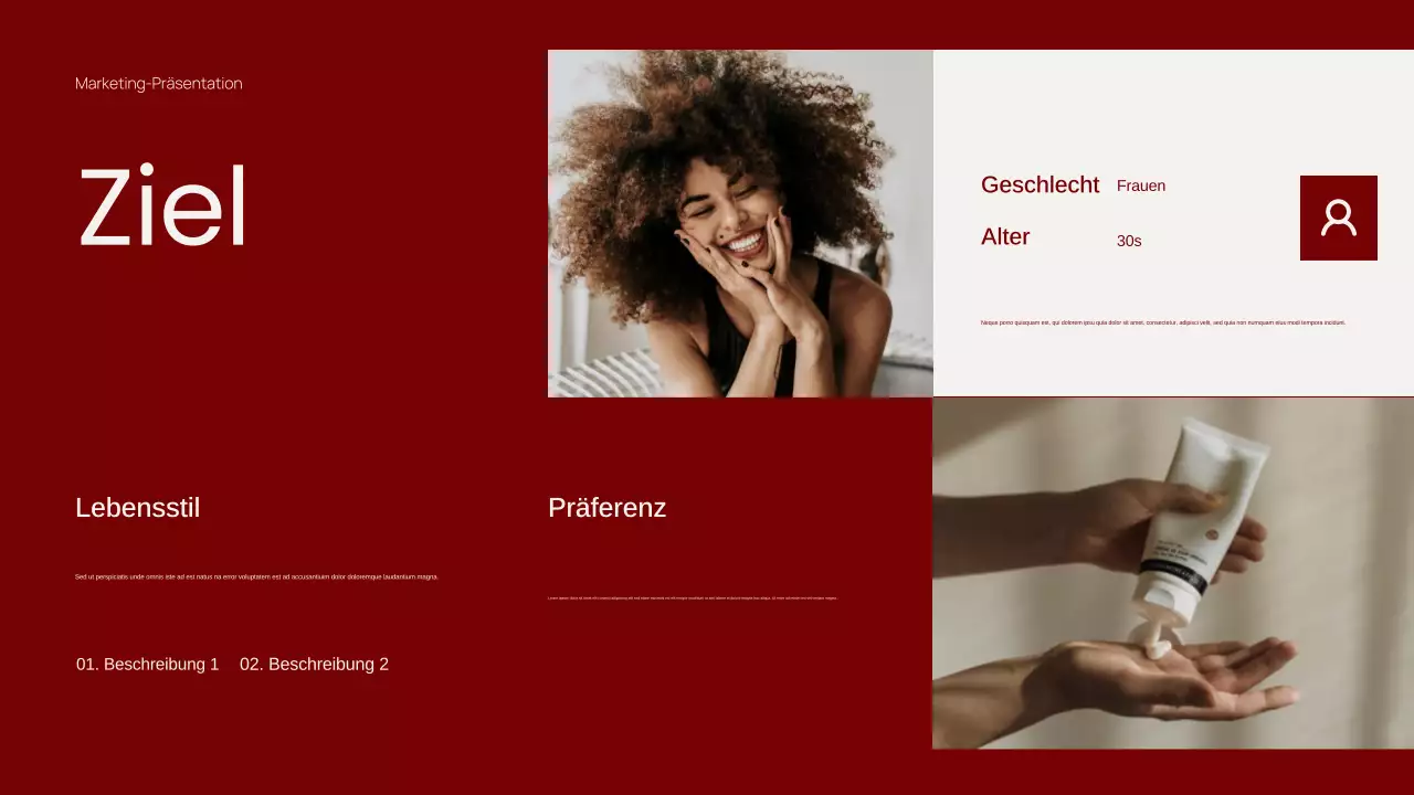 Trendy Red Minimal Content Marketing Präsentation