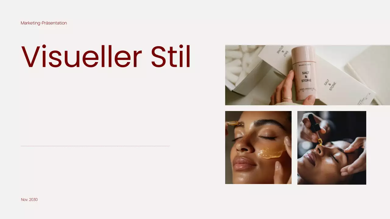 Trendy Red Minimal Content Marketing Präsentation