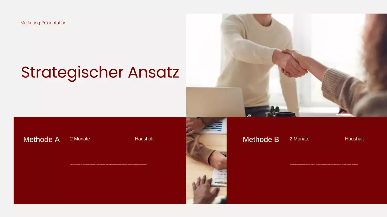 Trendy Red Minimal Content Marketing Präsentation