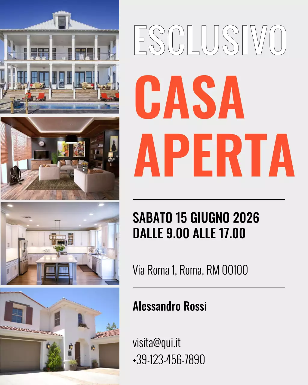 Invito immobiliare moderno grigio