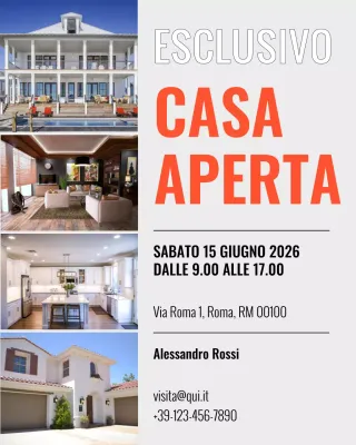 Invito immobiliare moderno grigio