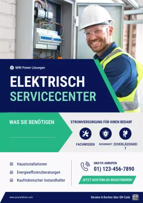 Werbeplakat für den professionellen Elektrodienst der Marine