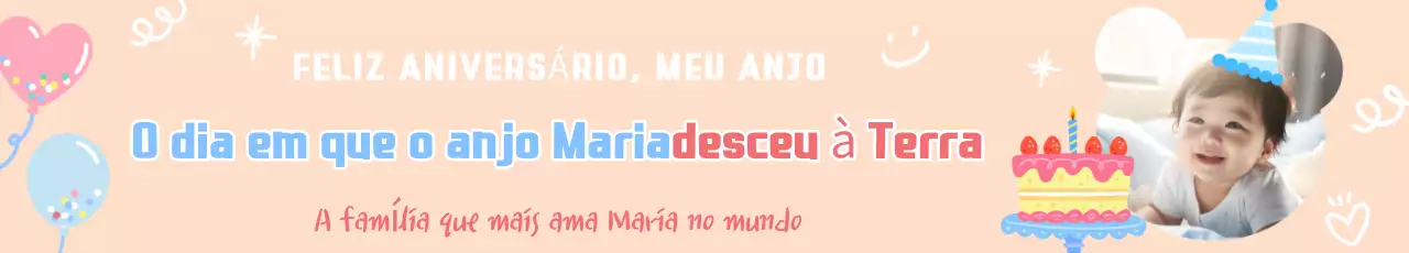 Comemoração de aniversário de bebê bege