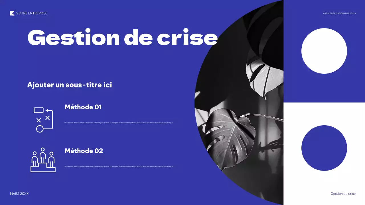 présentation PR géométrique bleue