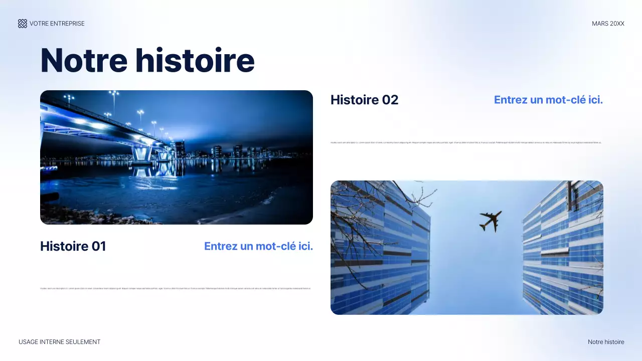 guide de présentation informatique moderne bleu