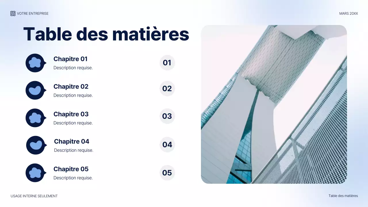 guide de présentation informatique moderne bleu