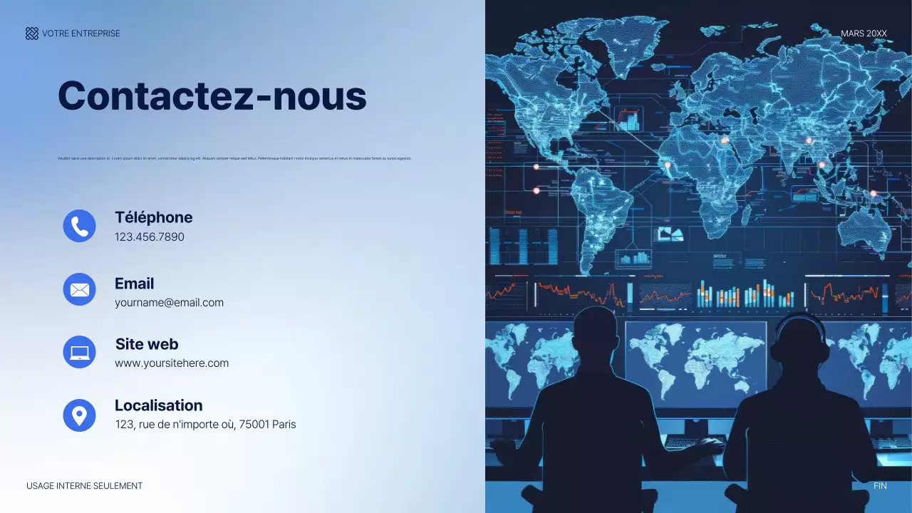 guide de présentation informatique moderne bleu