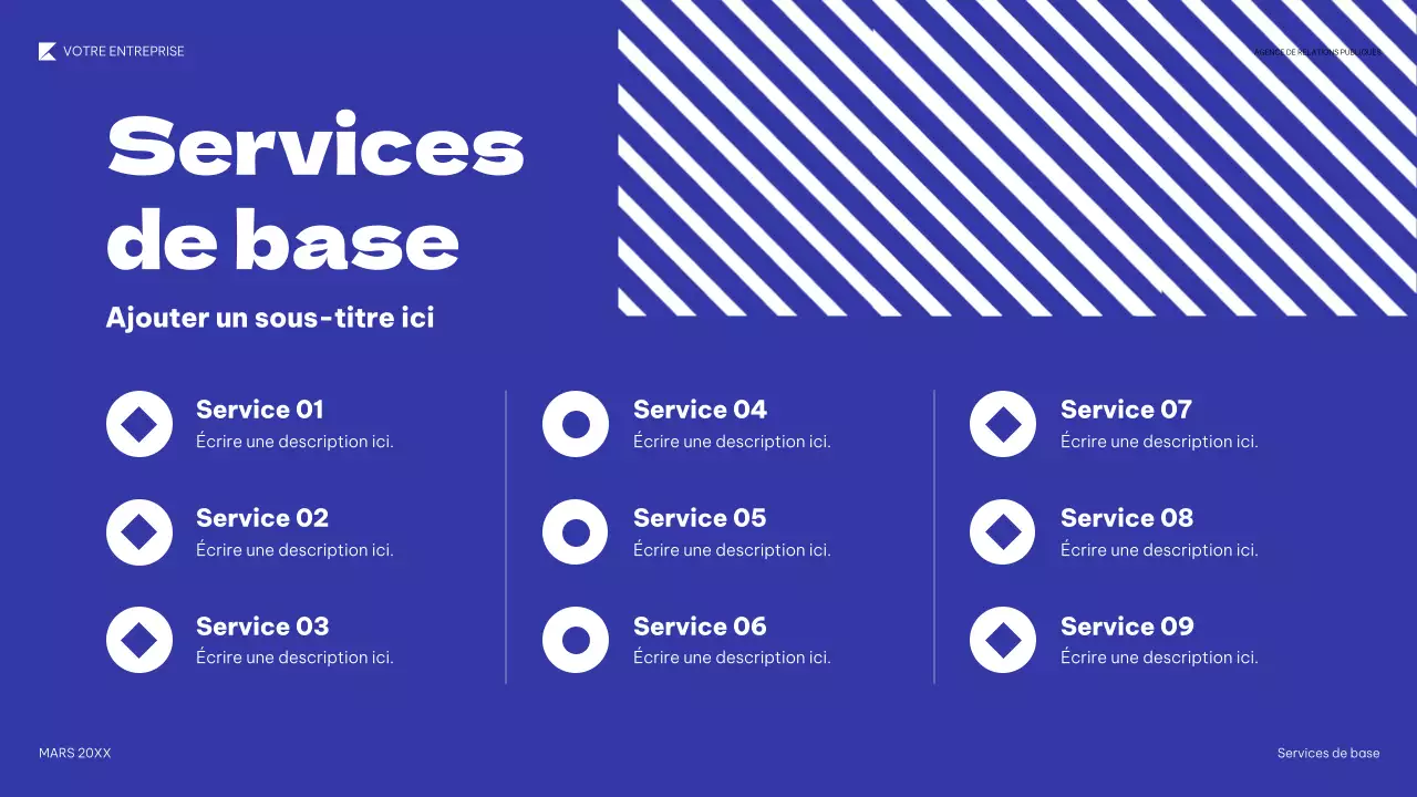 présentation PR géométrique bleue