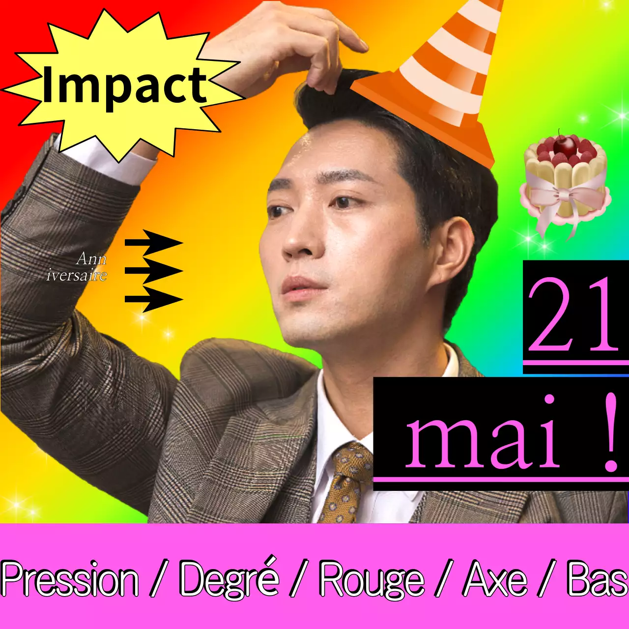 Célébration de l'anniversaire du panda arc-en-ciel