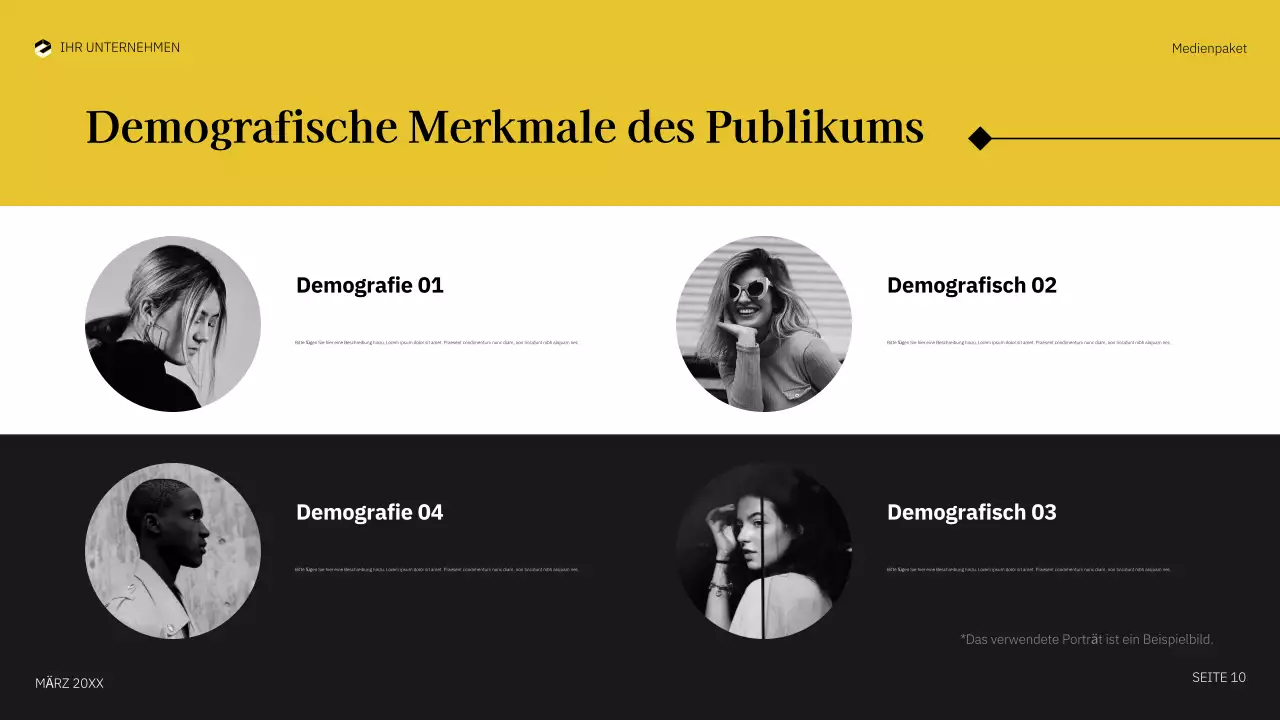 gelbes, fettgedrucktes Mediendokument