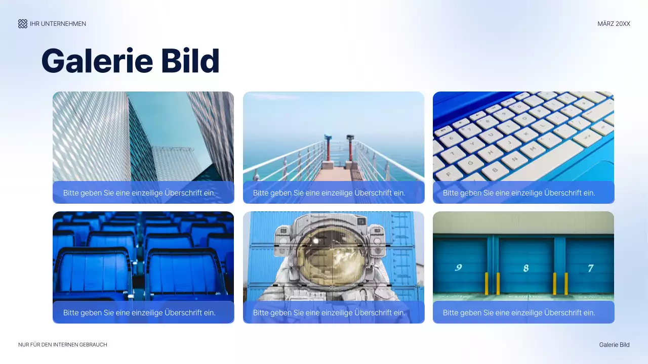 blauer moderner IT-Präsentationsleitfaden