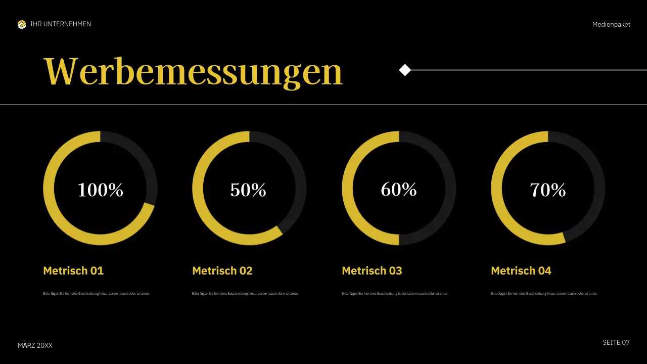 gelbes, fettgedrucktes Mediendokument