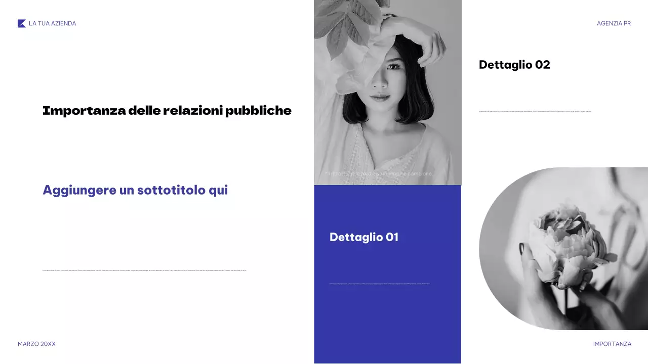 presentazione PR geometrica blu