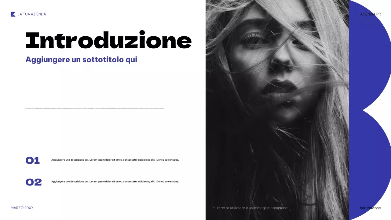 presentazione PR geometrica blu