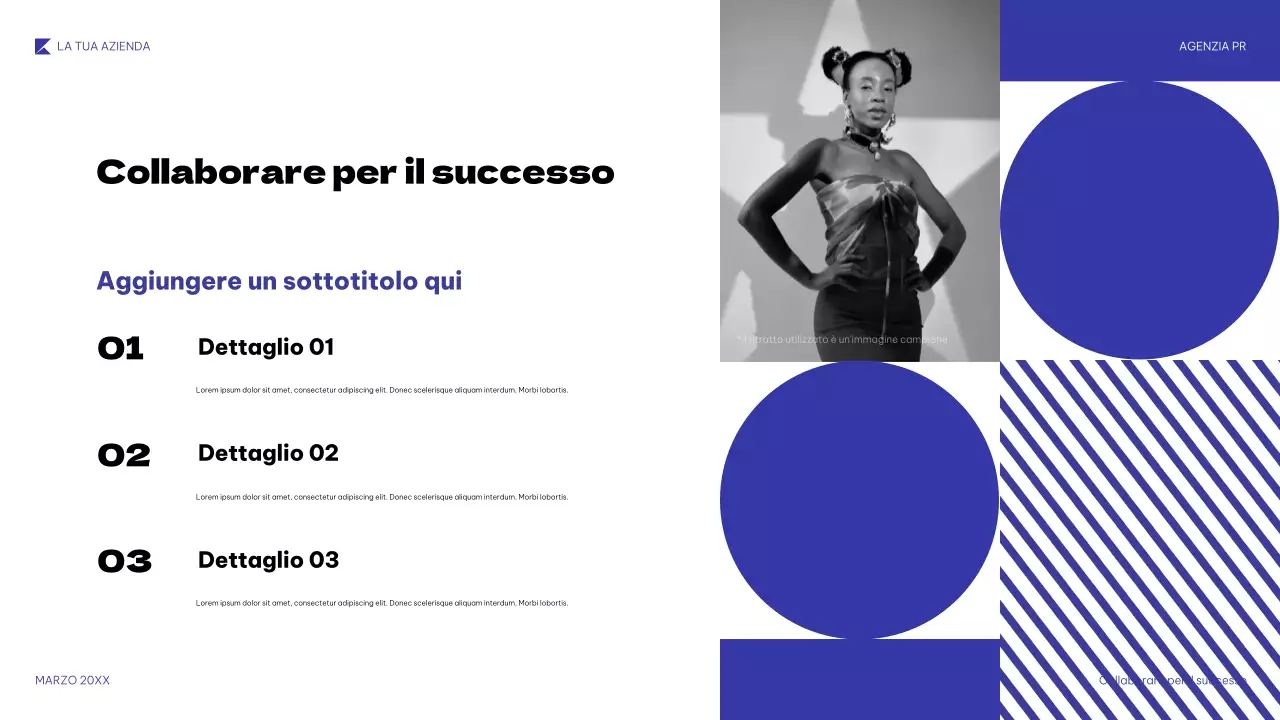 presentazione PR geometrica blu
