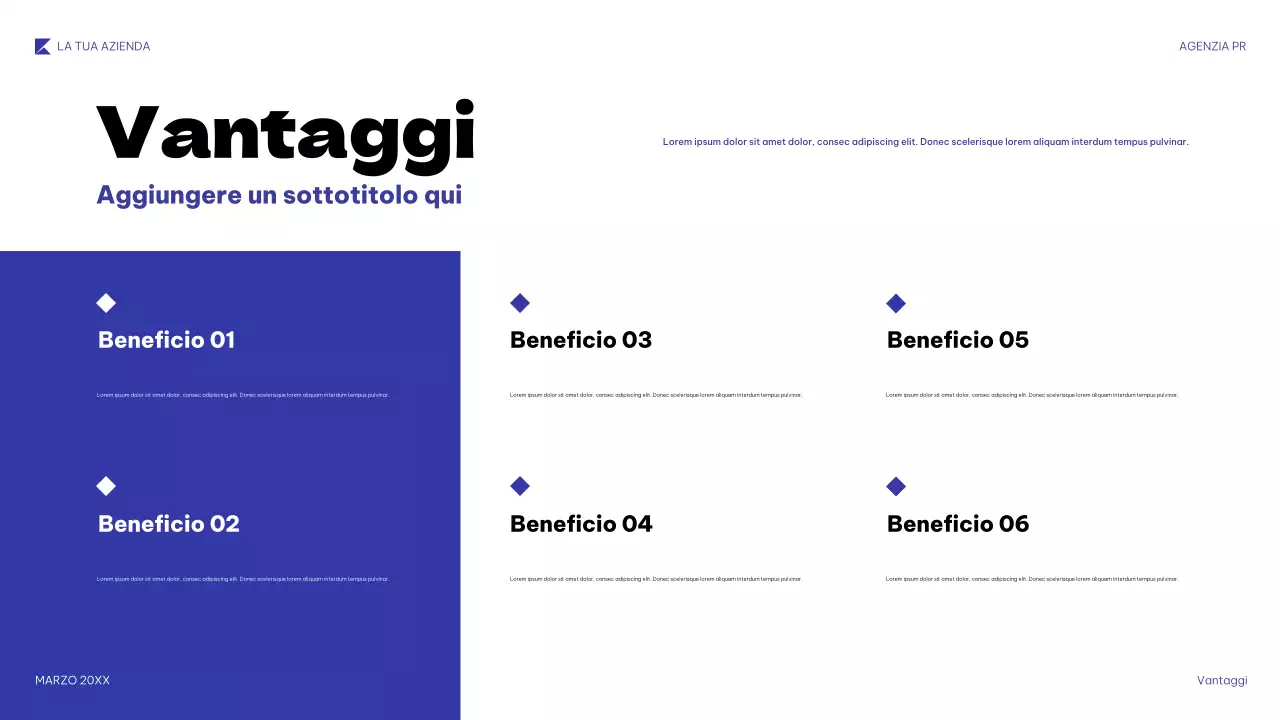 presentazione PR geometrica blu