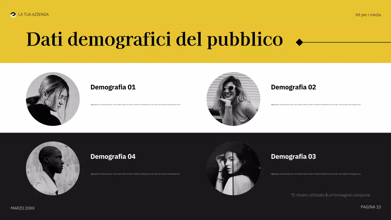 documento multimediale in grassetto giallo