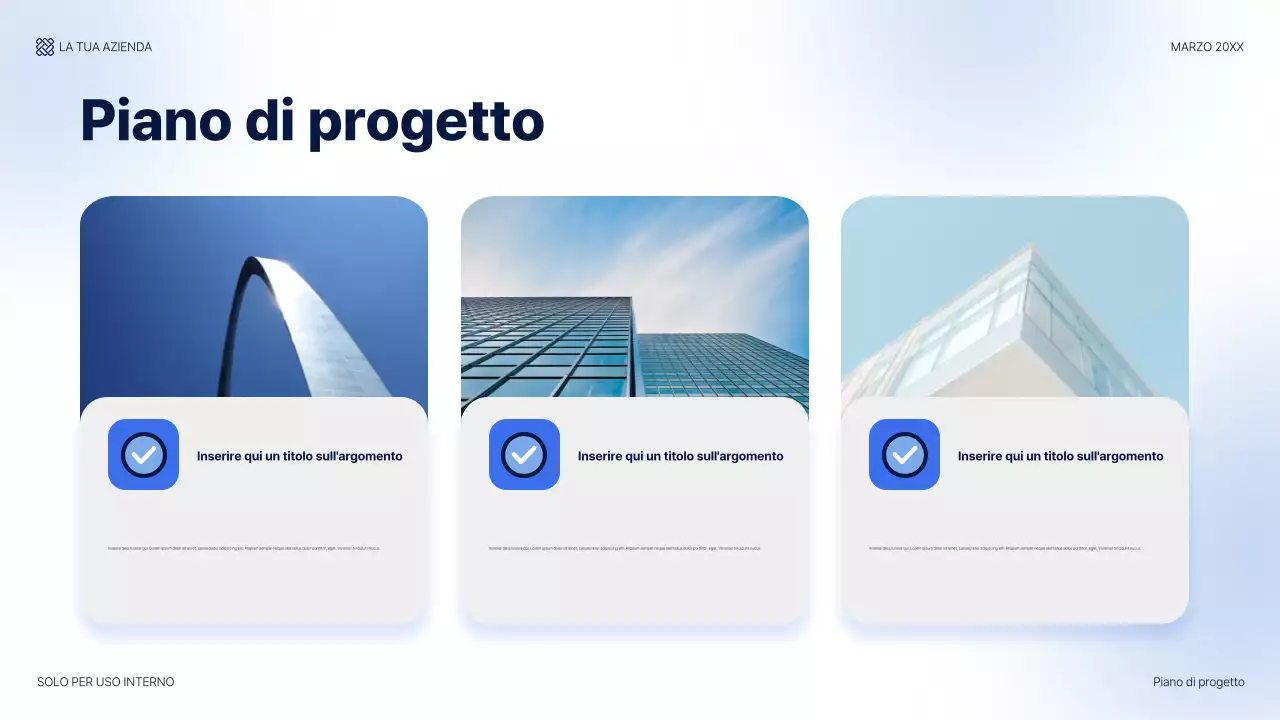 guida alla presentazione IT moderna blu