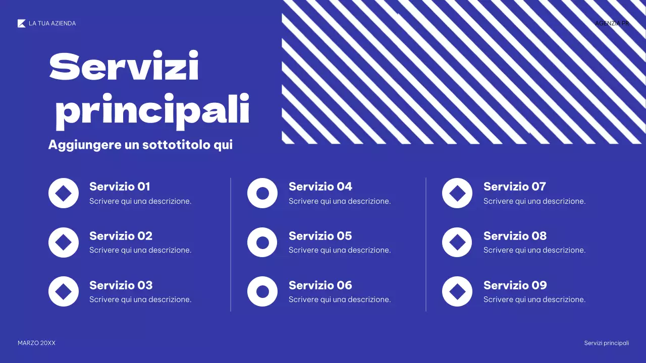 presentazione PR geometrica blu