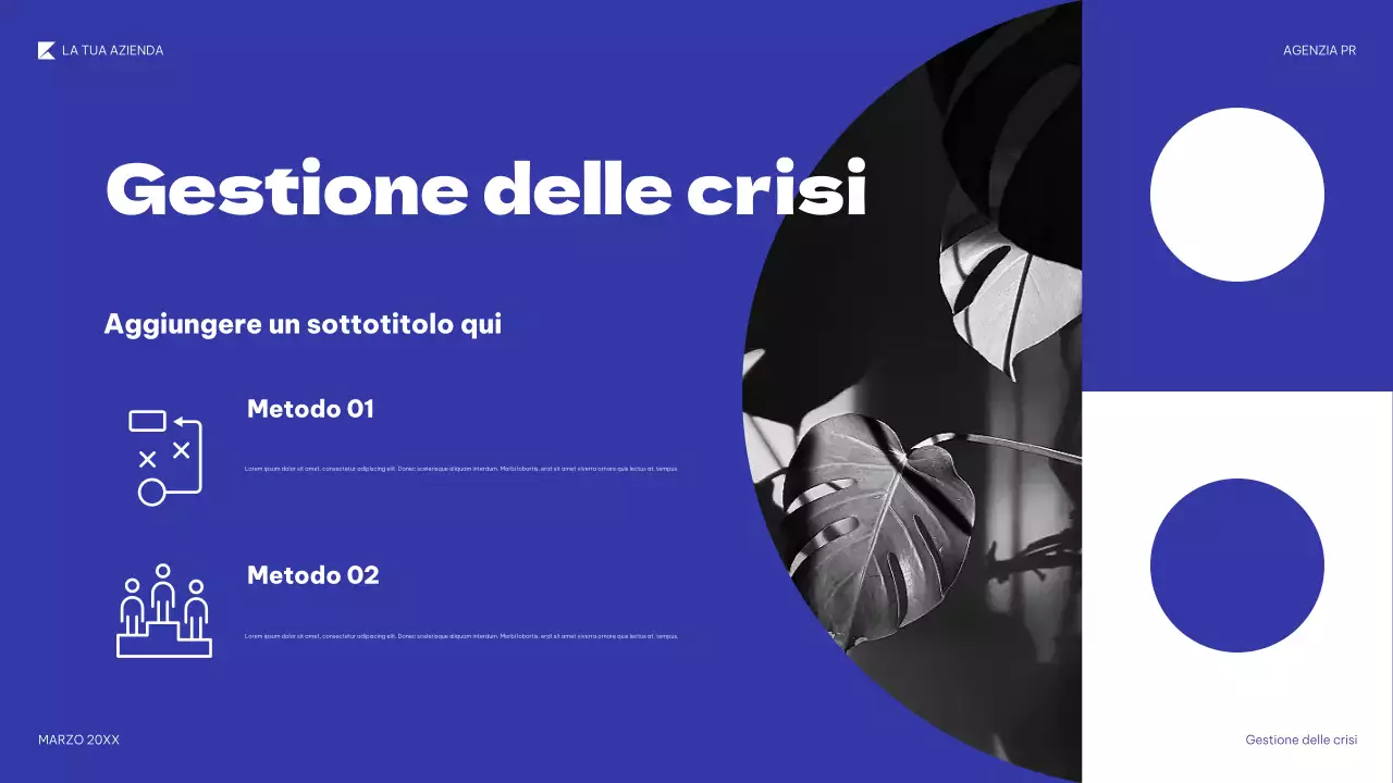 presentazione PR geometrica blu