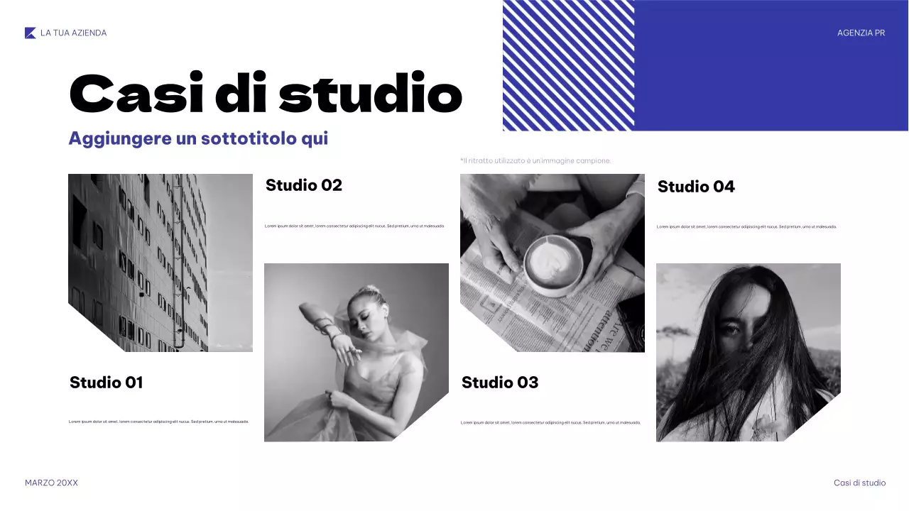 presentazione PR geometrica blu