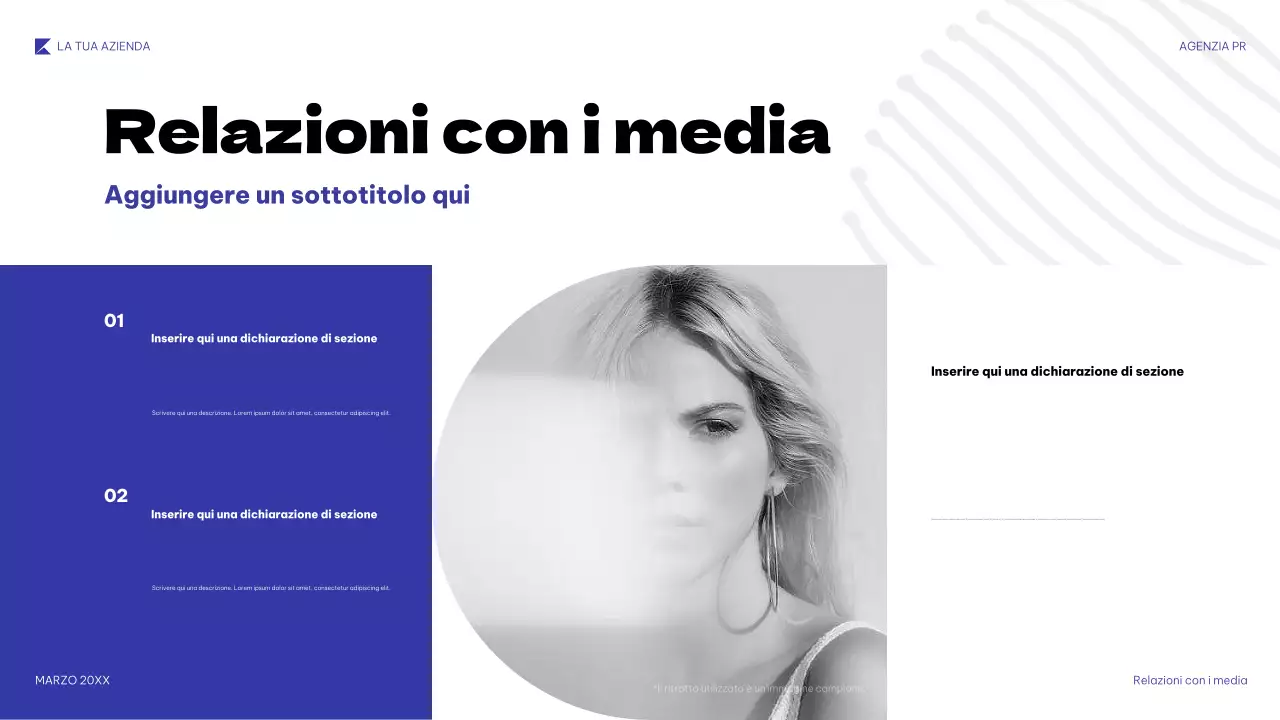 presentazione PR geometrica blu