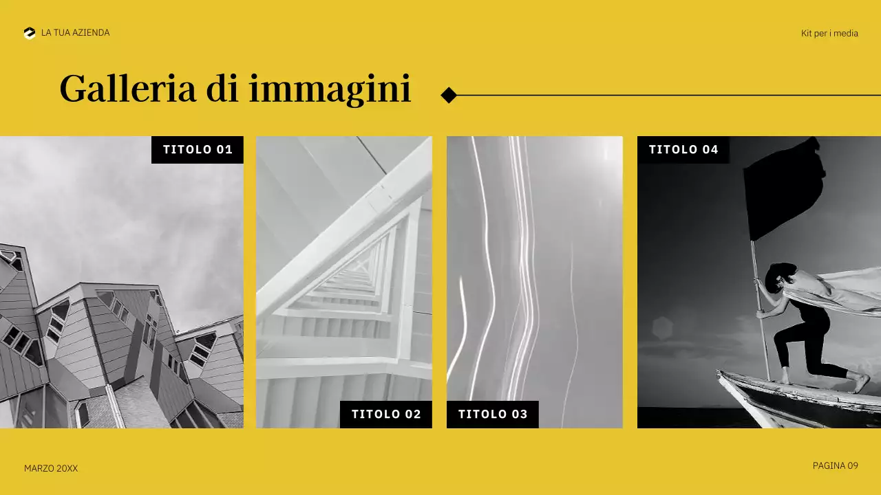 documento multimediale in grassetto giallo