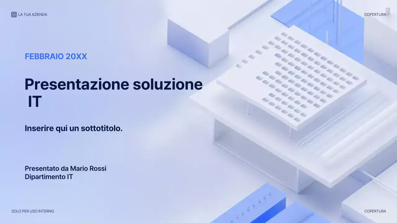 guida alla presentazione IT moderna blu