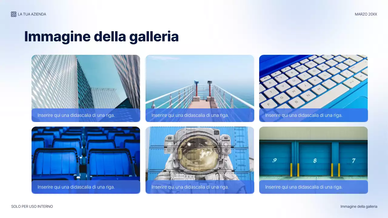 guida alla presentazione IT moderna blu