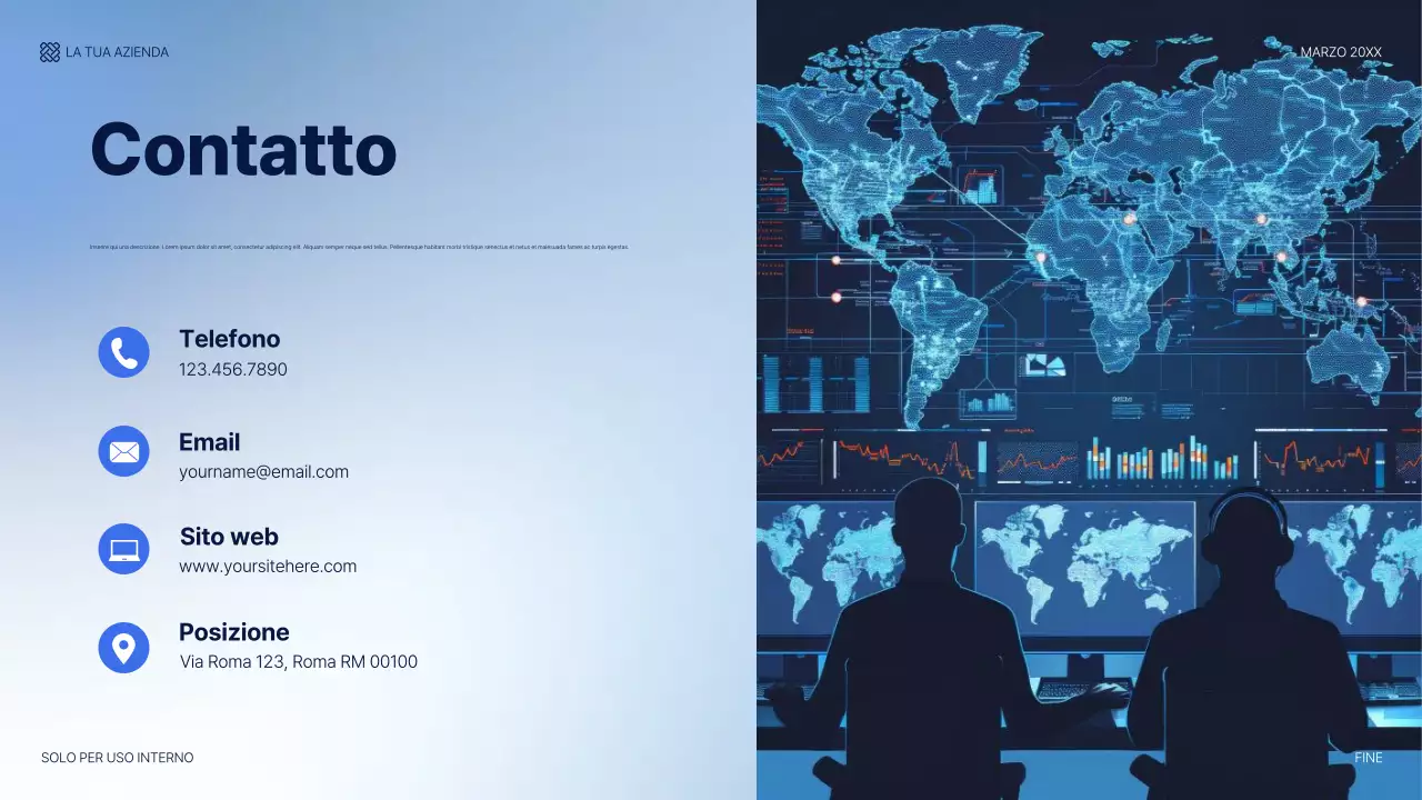 guida alla presentazione IT moderna blu