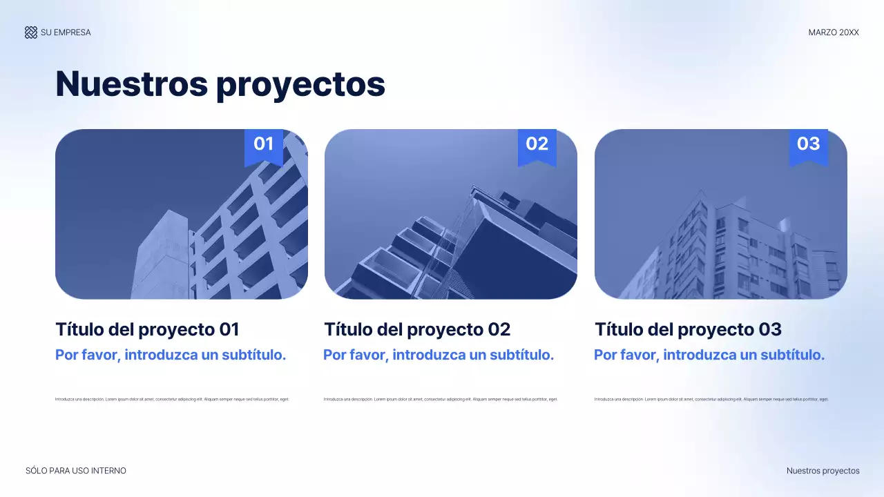 Guía de presentación de TI moderna y azul