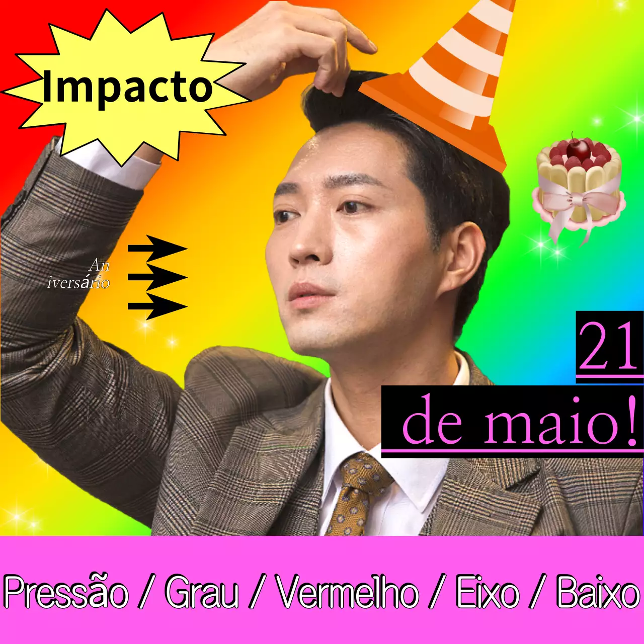 Celebração de aniversário do panda arco-íris