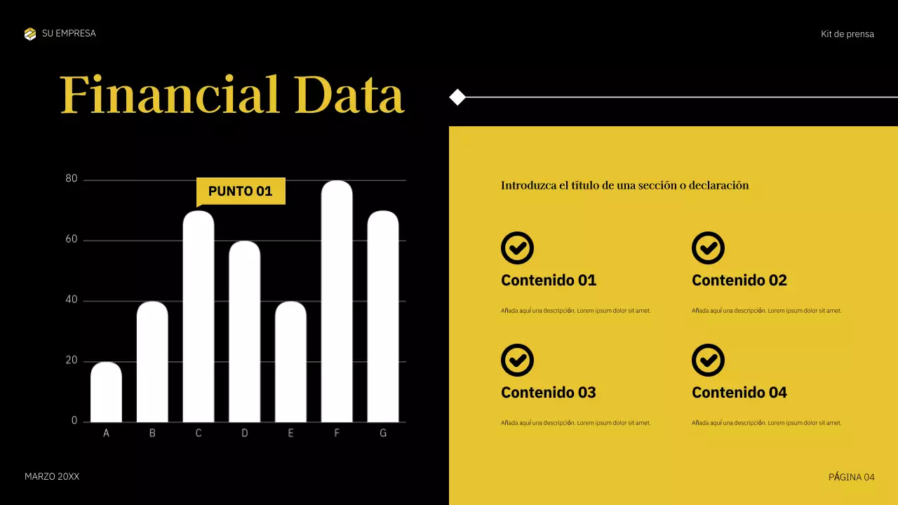 documento multimedia en negrita amarilla