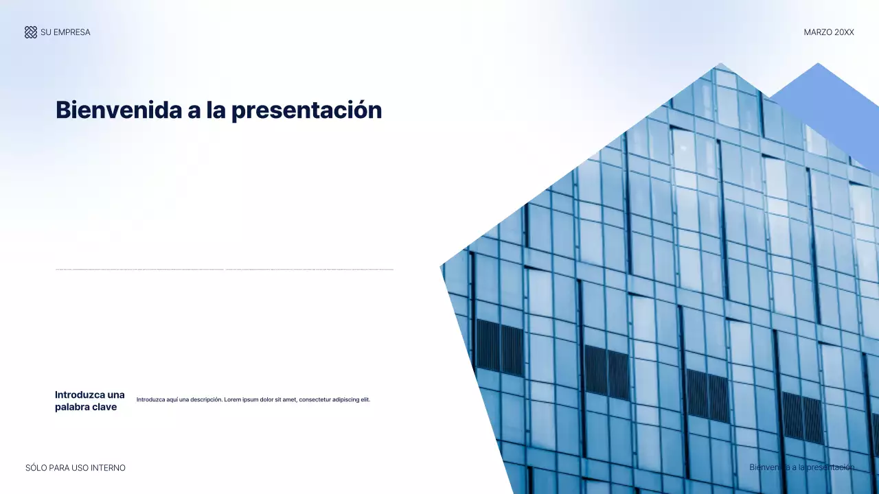 Guía de presentación de TI moderna y azul