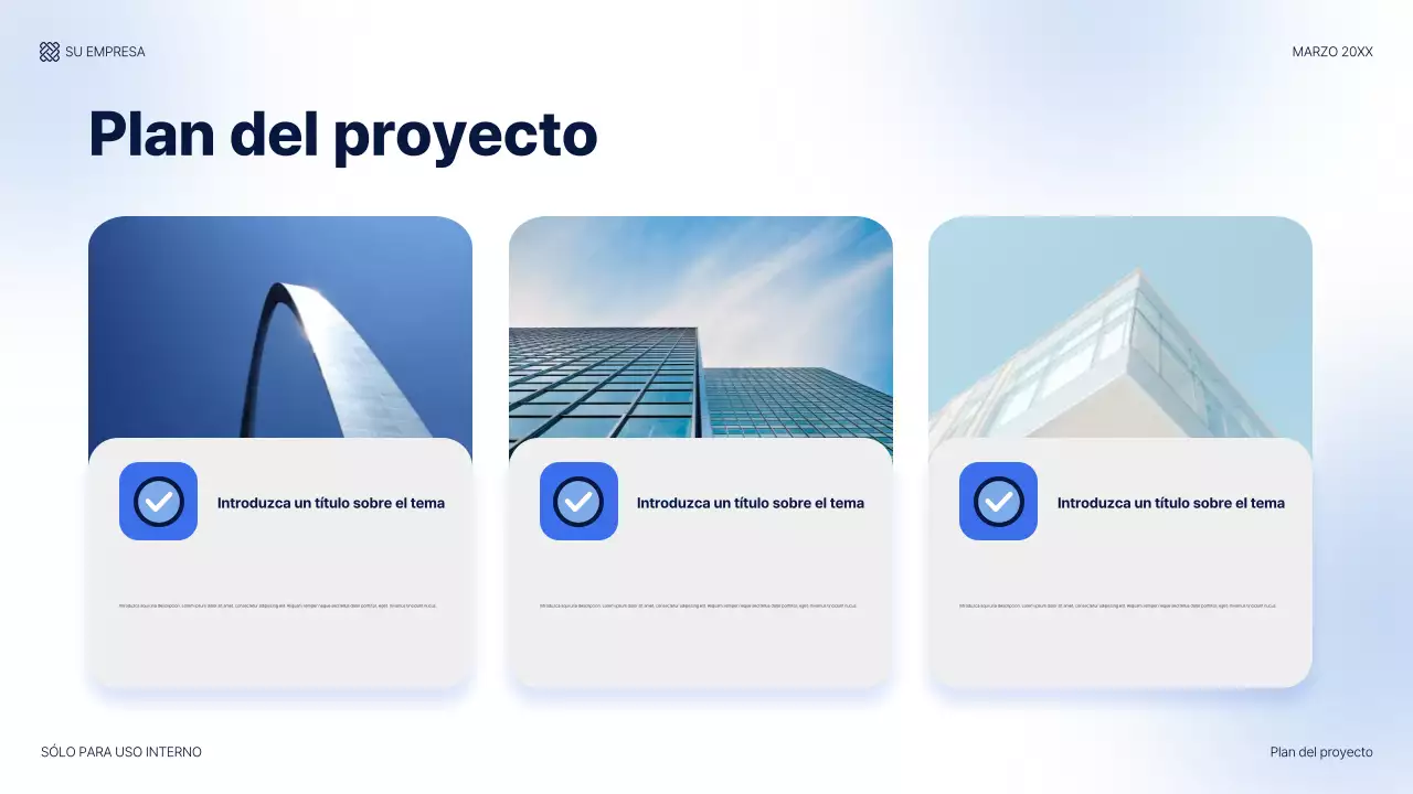 Guía de presentación de TI moderna y azul