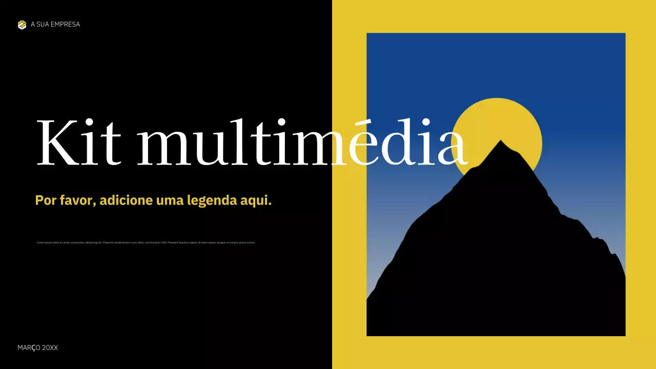 documento de mídia amarelo em negrito