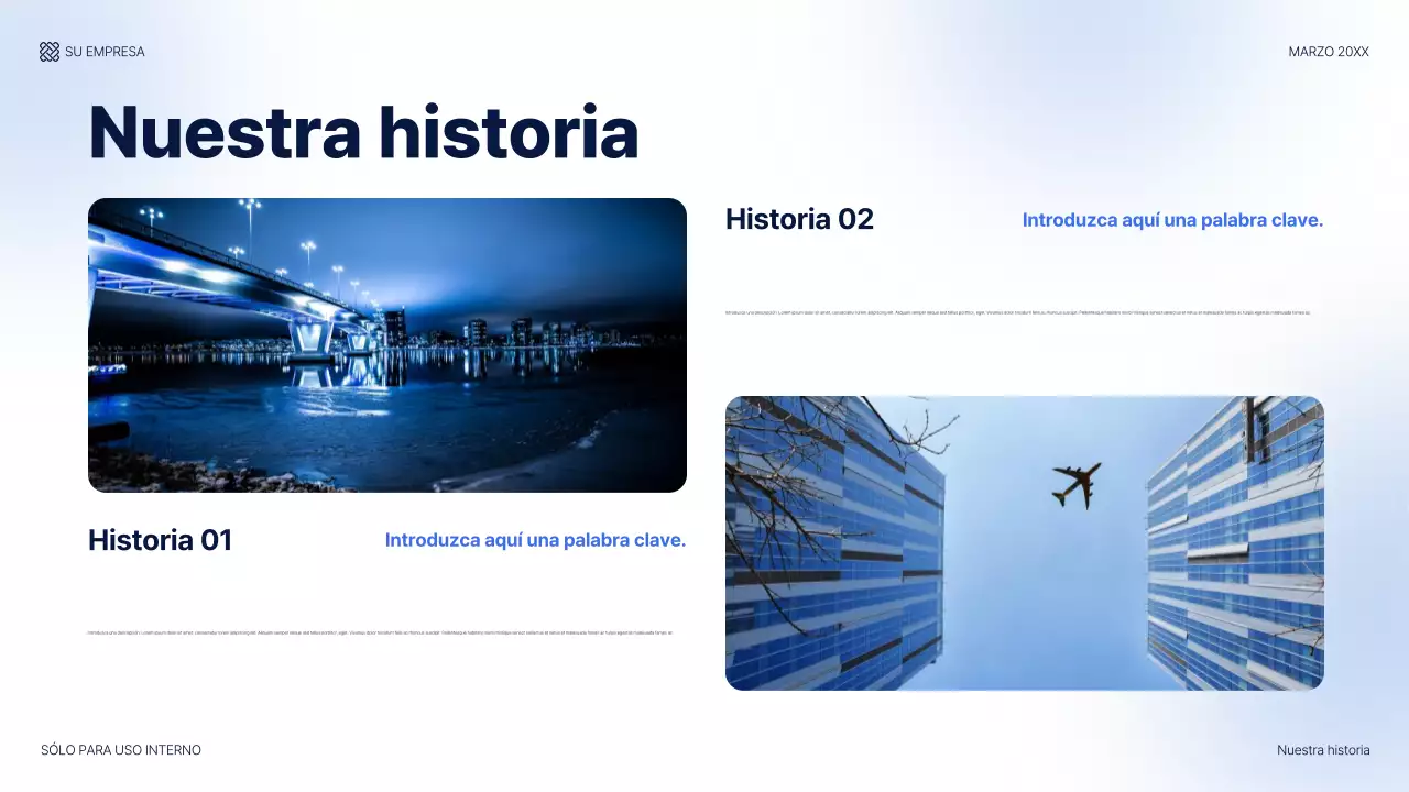 Guía de presentación de TI moderna y azul