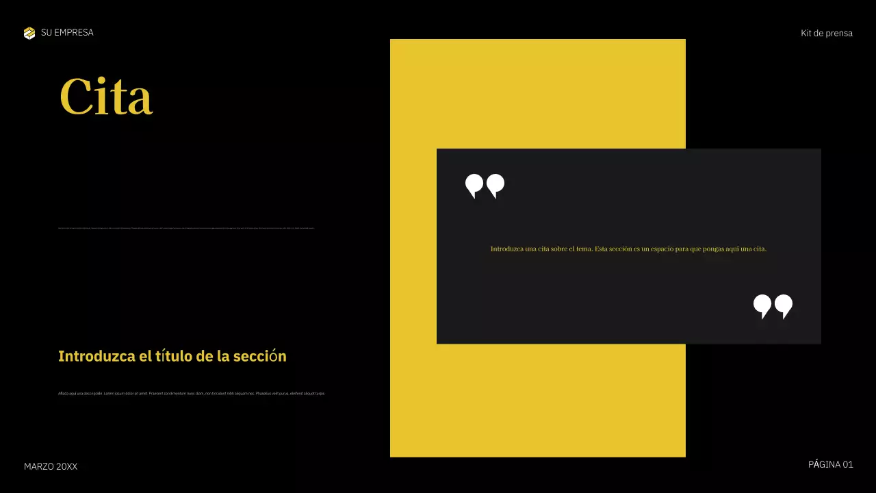 documento multimedia en negrita amarilla