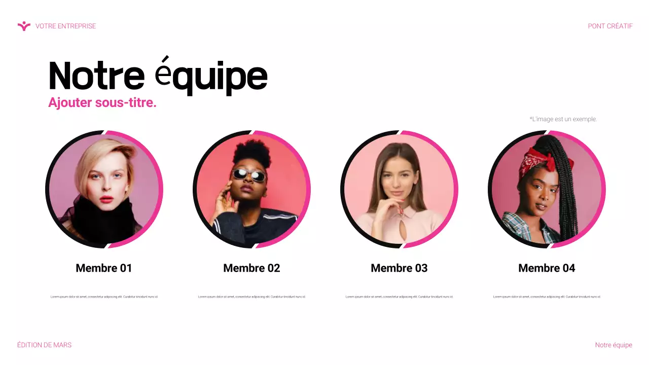 présentation de l'agence moderne rose