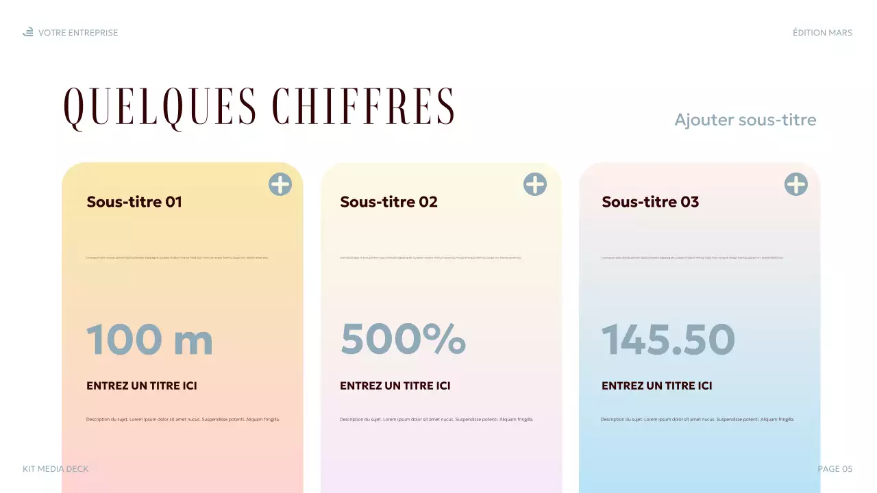 présentation multimédia élégante et pastel