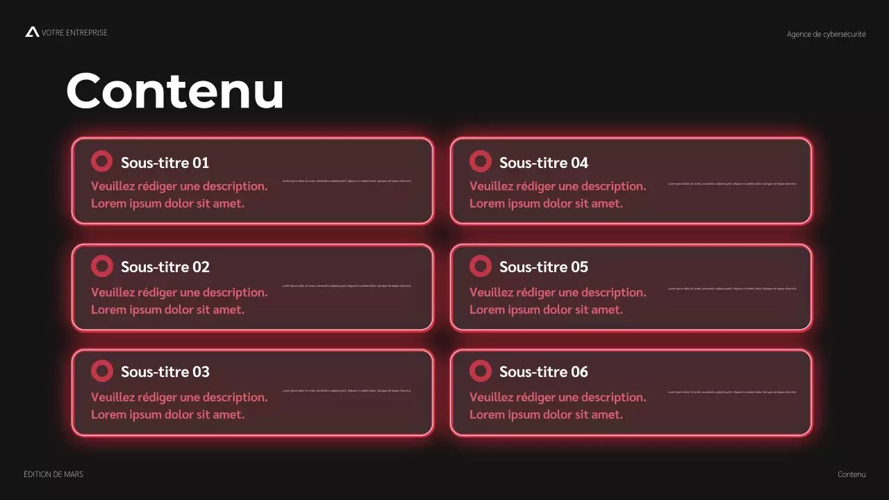 promotion de la cybersécurité moderne rouge